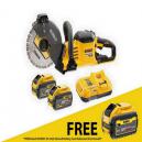 DEWALT DCS690X2 54V XR FLEXVOLT 230MM CUT OFF SAW WITH 2X 90AH LIION BATTERIES