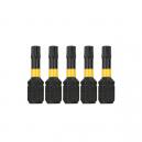 DEWALT DT7386QZ 25MM IMPACT RATED PZ1 SCREWDRIVER BITS PACK OF 5