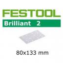 FESTOOL 492861 BRILLIANT 2 80X133MM SANDING SHEETS 120 GRIT PACK OF 10