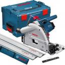 BOSCH GKT55GCE 165MM PLUNGE SAW KIT 1400W SUPPLIED IN LBOXX 240V 2X GUIDE RAILS BAG AND CONNECTOR