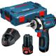 Bosch GDR 108 VLI 108v Cordless Impact Driver with L Boxx and 2 Lithium Ion Batteries 2ah