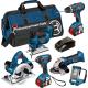 Bosch BAG6DS 18v Cordless Dynamicseries 6 Piece Power Tool Kit with 3 Lithium Ion Batteries 4ah and LBAG