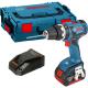 Bosch GSB 18 VEC 18v Cordless Brushless Combi Drill with 1 Lithium Ion Battery 4ah and L Boxx