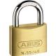 Abus 40mm 55 Series Basic Brass Padlock Pack of 2 Keyed Alike