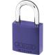 abus 40mm 72 series aluminium padlock violet keyed alike to suite tt04072
