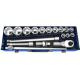 Britool 20 Piece 34 Drive Socket Set Metric