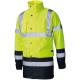 Dickies Hi Vis Two Tone Parka Safety Jacket Yellow Navy Large