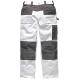 Dickies Mens Grafter Duo Tone 290 Work Trousers White Grey 40 Waist 34 Leg