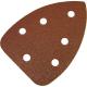 Faithfull Ryobi Corner Sander Compatible Sanding Sheets Hook and Loop Red Assorted Grit Pack of 5