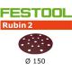 Festool Rubin 2 StickFix Sanding Discs for Wood 150mm Diameter P180 Pack of 10