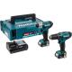 Makita CLX202AJ 108v Cordless CXT Combi Drill and Impact Driver with 2 Lithium Ion Batteries 2ah