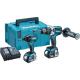 Makita DLX2040FJ 18v Brushless Cordless Combi Drill and Impact Driver with 2 Lithium Ion Batteries 3ah