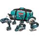 Makita DLX6012PM 18v Cordless 6 Piece Power Tool Kit with 3 Lithium Ion Batteries 4ah