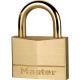Masterlock 50mm Solid Brass Padlock with Brass Plated Shackle