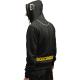 Roughneck Zip Hooded Sweatshirt Black Grey Medium