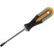 Roughneck 6 x 100mm Magnetic Tip Slotted Flared Screwdriver with Soft Grip Handle