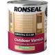 Ronseal Crystal Clear Outdoor Varnish Matt 25 Litre