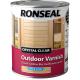 Ronseal Crystal Clear Outdoor Varnish Satin 750ml