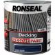 Ronseal Decking Rescue Paint Deep Blue 25 Litre