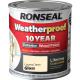 Ronseal Weatherproof 10 Year Exterior Wood Paint Country Cotton Gloss 750ml