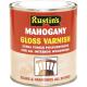 Rustins Polyurethane Varnish and Stain Gloss Mahogany 250ml