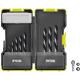 Ryobi 8 Piece Brad Point Drill Bit Set 3 10mm in Stackable Case