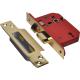 Union Strongbolt 3 Lever Mortice Sash Lock Polished Brass 65mm