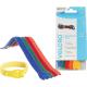 Velcro Multi Colour Adjustable Ties 12 x 200mm Pack of 5