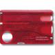 Victorinox Swiss Card Nailcare Translucent Red 13 Functions