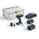 FESTOOL 574757 T183 LI 52 PLUS GB 18V DRILL DRIVER 2 X 52AH AIRSTREAM LIION BATTERIES SUPPLIED IN TLOC CASE