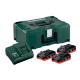 METABO BASIC SET 3X LIHD 31AH BATTERIES ASC3036 CHARGER and METALOC