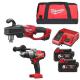 MILWAUKEE M18FPDM18CRAD502B 18V BRUSHLESS COMBI HAMMER DRILL and HOLE HAWG DRILL WITH 2X 50AH LIION BATTERY CHARGER and CANVAS BAG