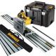 DEWALT DWS520KT PLUNGE SAW 110V 2 X 15M GUIDE RAILS CONNECTOR and GUIDE RAIL BAG