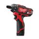 MILWAUKEE M12BD202C COMPACT 12V SCREWDRIVER WITH 2 X 20AH RED LITHIUM BATTERIES